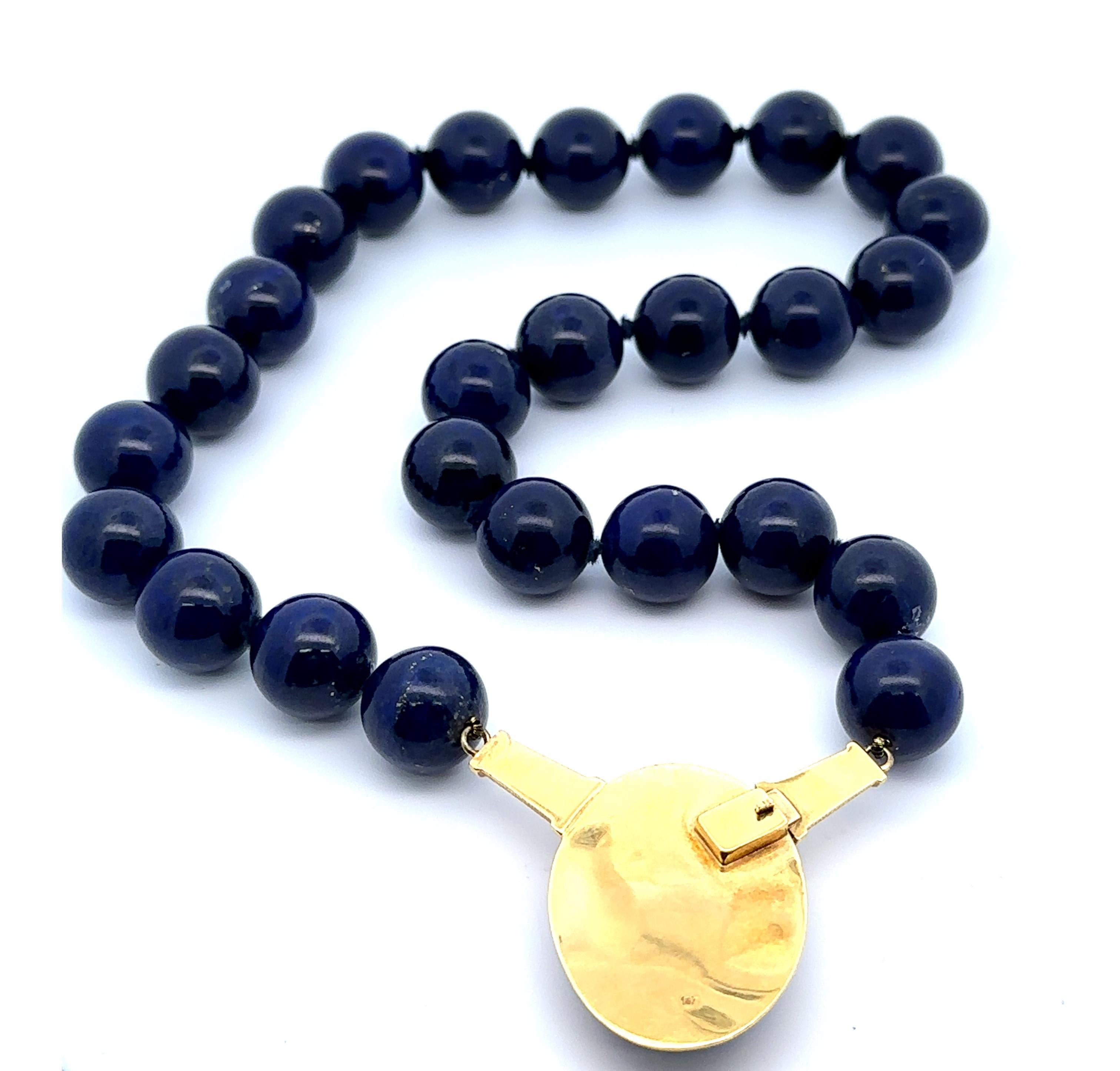 --Stone(s):--
(28) Natural Genuine Lapis Lazuli - 27 Round Bead Shape and 1 Oval Cabochon Cut - Strung - Blue Color - Round: 14.84x14.21x14.20mm and Oval : 29.51x21.38mm (exact certified)
** See Certification Details Below **

Material: String w/
