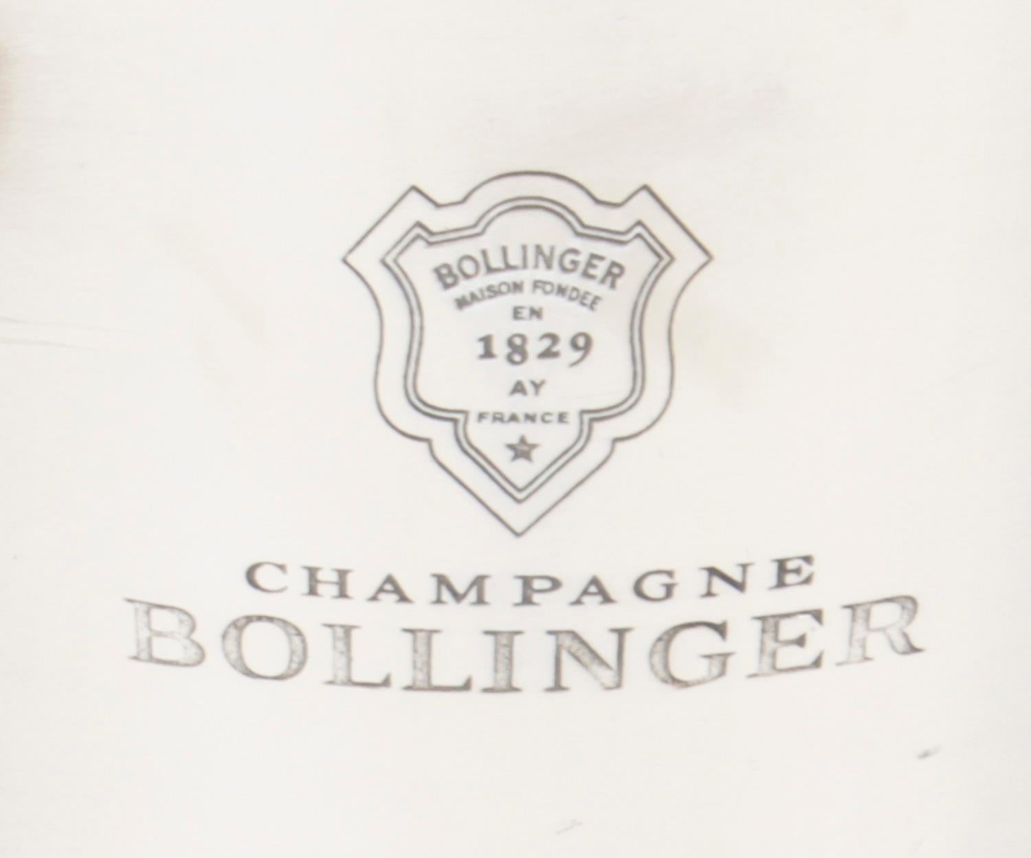 Late 20th Century Vintage Elegant Silver-Plated Bollinger Champagne / Wine Cooler on Stand 20th C