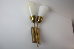 Vintage elegant wall lamp, Kamenický Šenov, Czechoslovakia, 1960's.