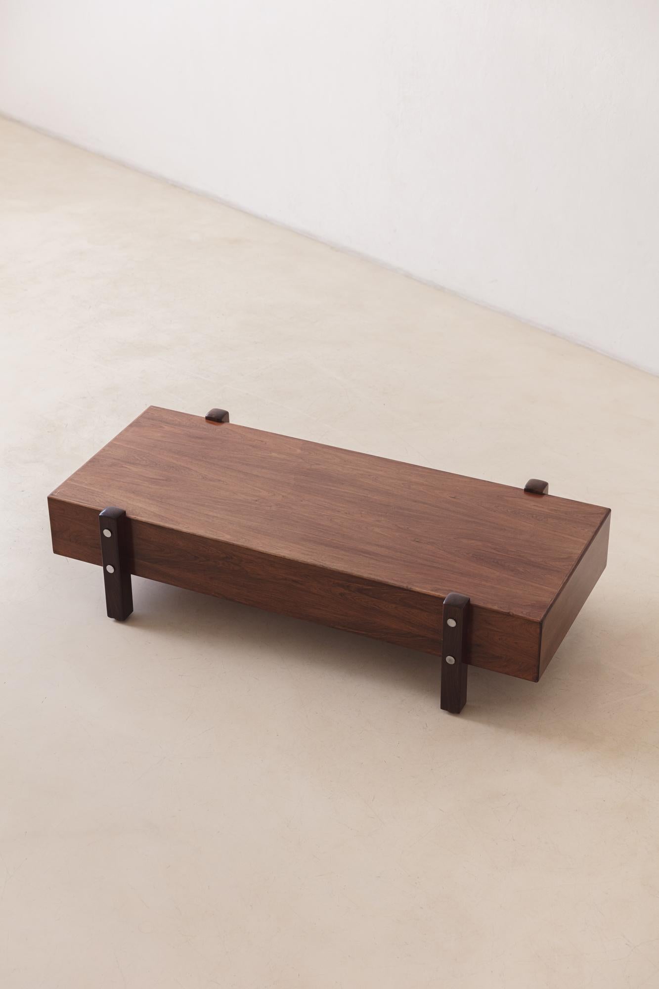 Mid-20th Century Vintage Eleh Bench by Sergio Rodrigues, Rosewood, 1960s, Brazilian Midcentury For Sale