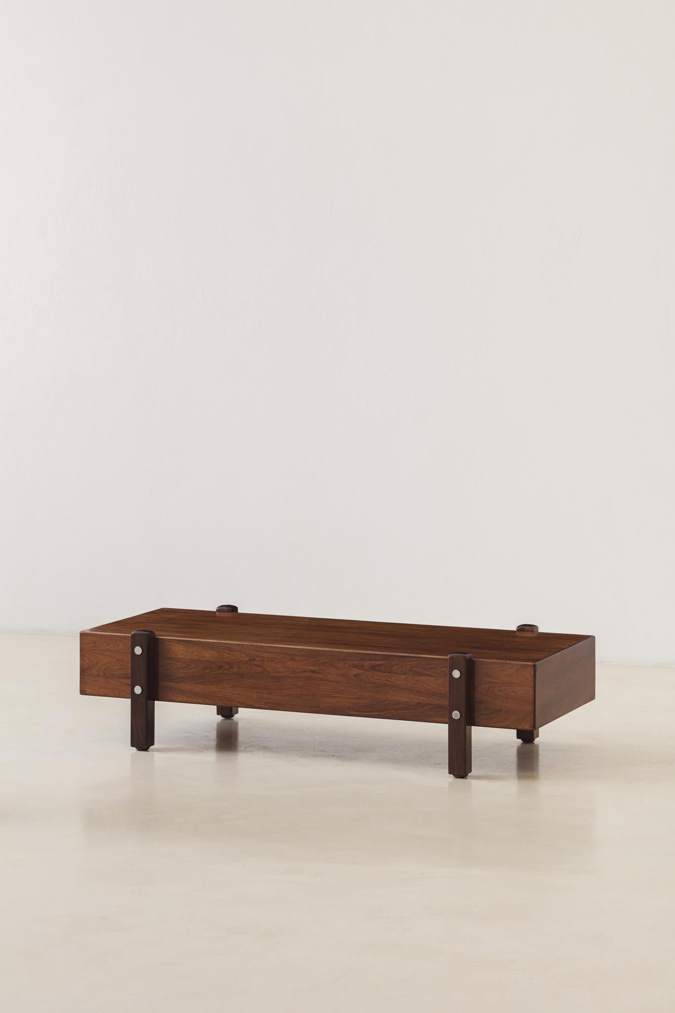 Vintage Eleh Bench by Sergio Rodrigues, Rosewood, 1960s, Brazilian Midcentury For Sale 2