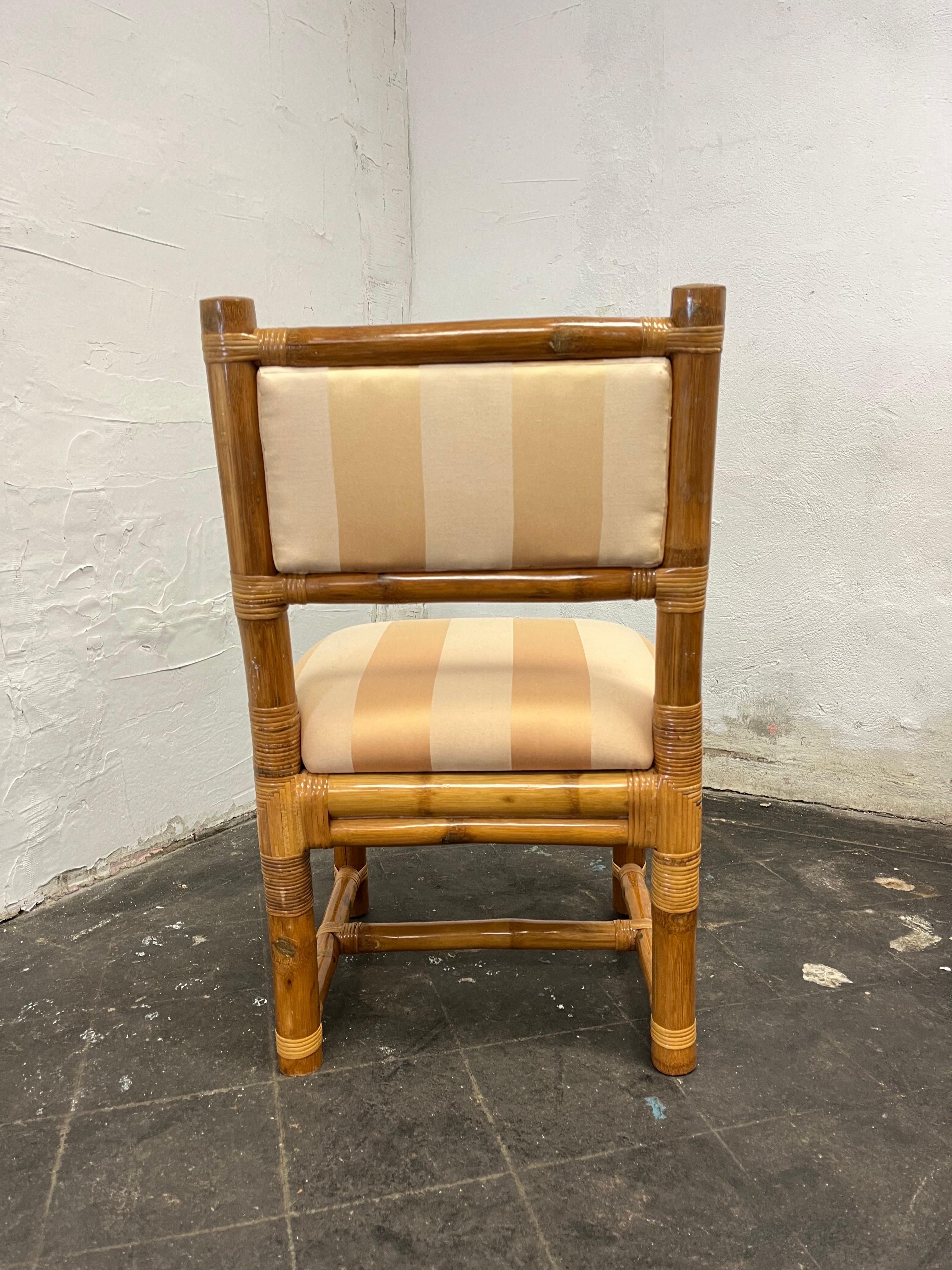 Unknown Vintage Elephant Bamboo Dining Chairs For Sale