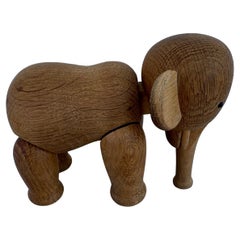 Vintage Wood Articulated Elephant by Kay Bojesen. Made in Denmark.