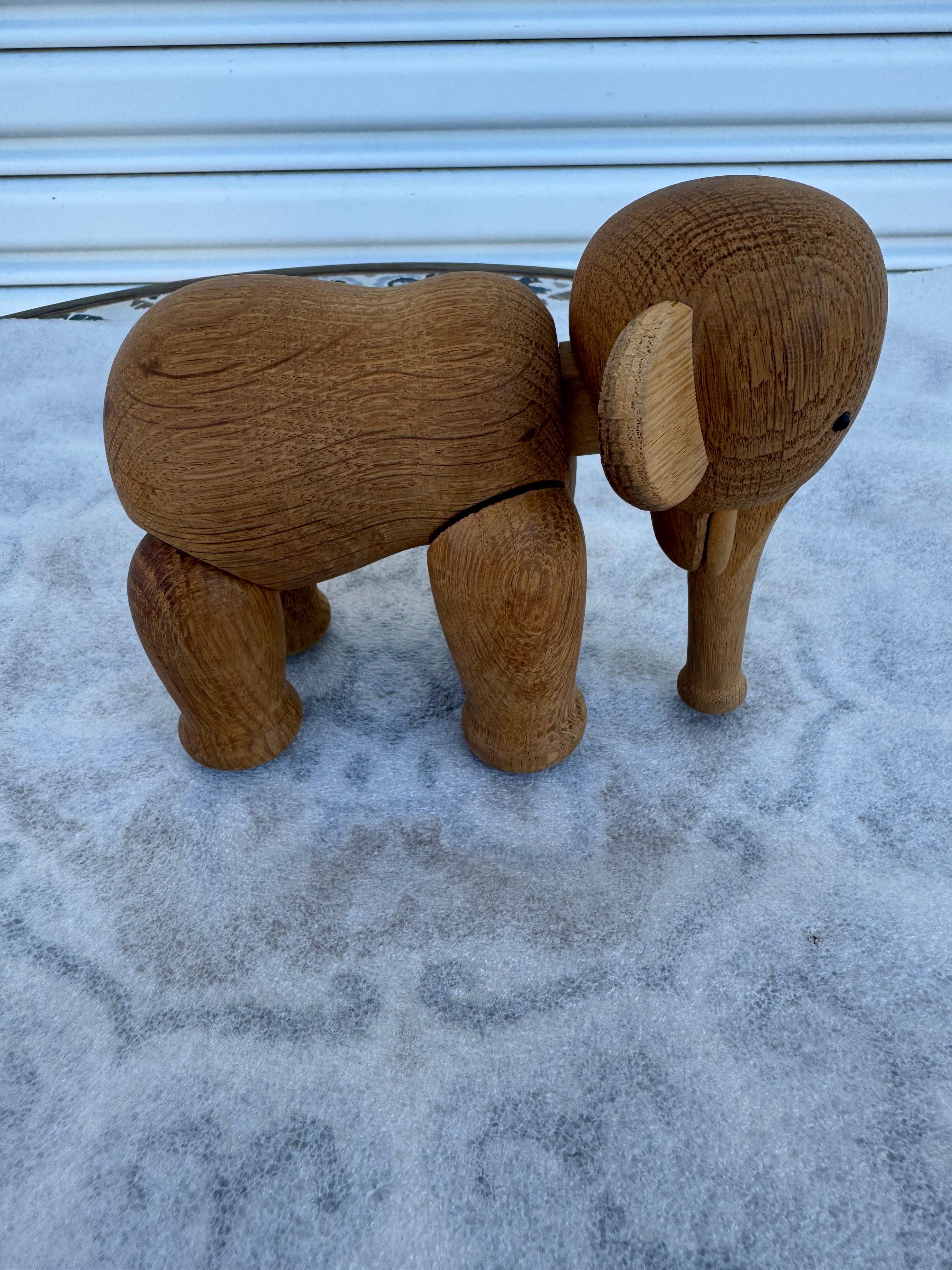 Danese Vintage Wood Articulated Elephant by Kay Bojesen. Made in Denmark. in vendita