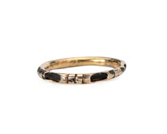Vintage Elephant Hair Band 14 Karat Yellow Gold Handmade Gold Encased Ring Rare