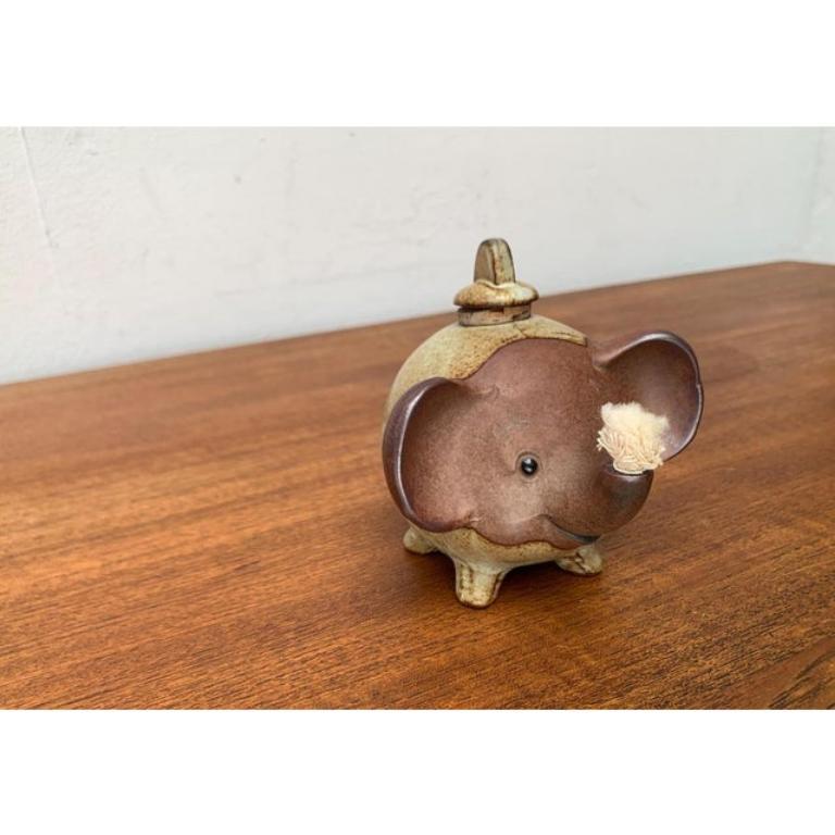 Céramique Lampe à l'huile éléphant vintage par Ibuki, 1970 en vente