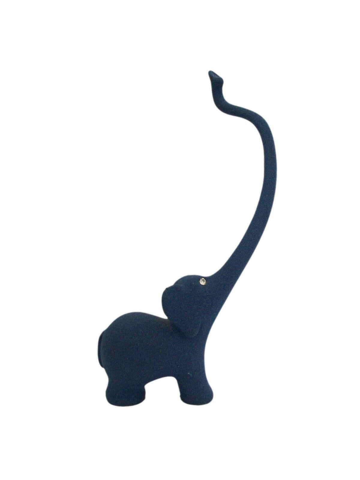 Modern Vintage Elephant Ring Holder - Cast Metal with Powder Coat - 20th Century For Sale