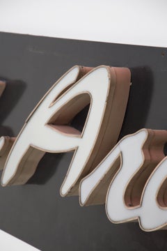 Vintage Elizabeth Arden Signs in Wood and Painted Aluminum