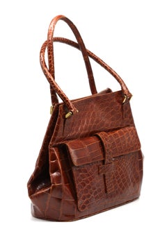 Vintage Elizabeth Brown Alligator Handbag