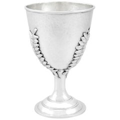 Vintage Elizabeth II Sterling Silver Goblet by Joan Ruxton, 1965