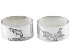 Vintage Elizabeth II Sterling Silver Napkin Rings