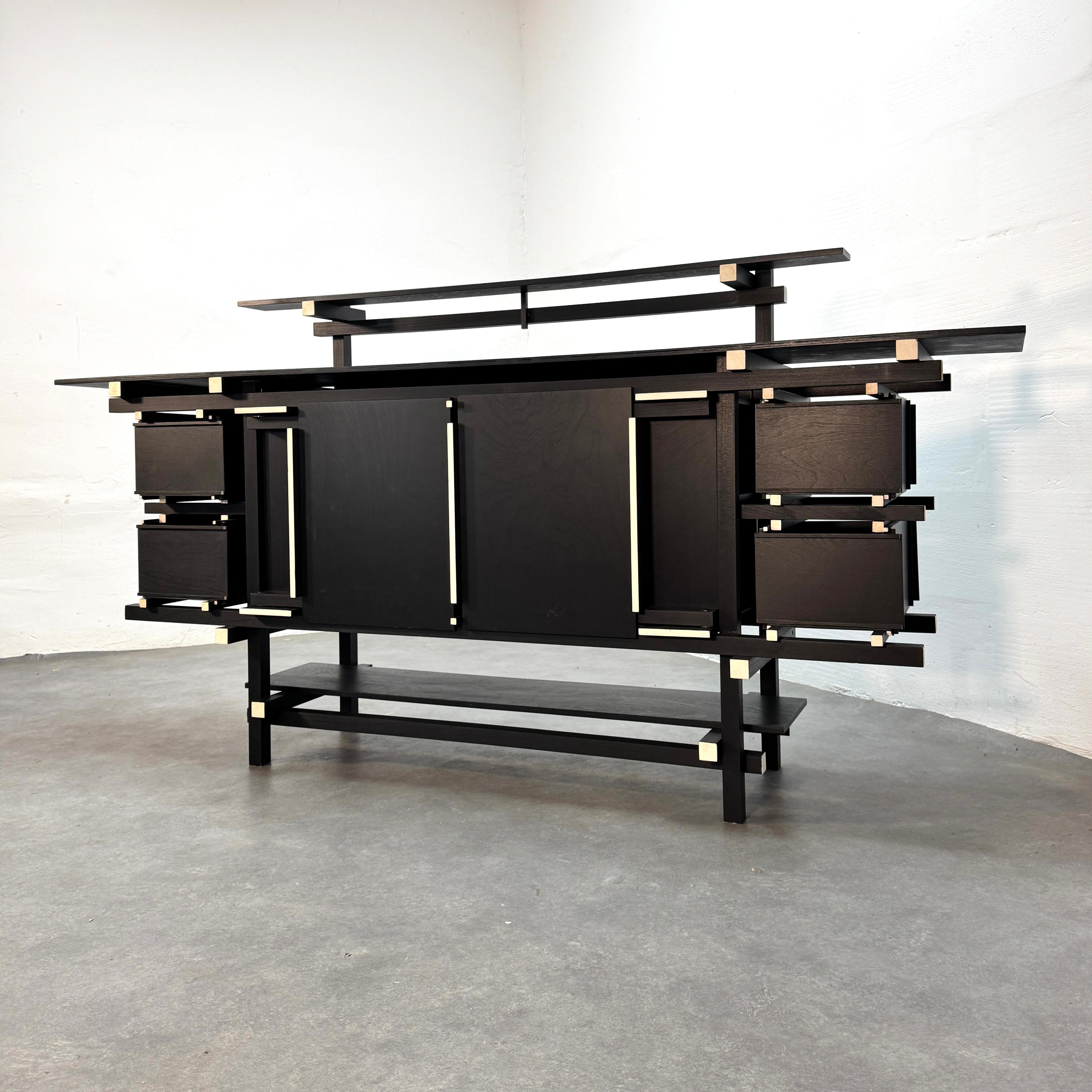 Faggio Credenza d'epoca 'Elling' di Gerrit Rietveld. in vendita