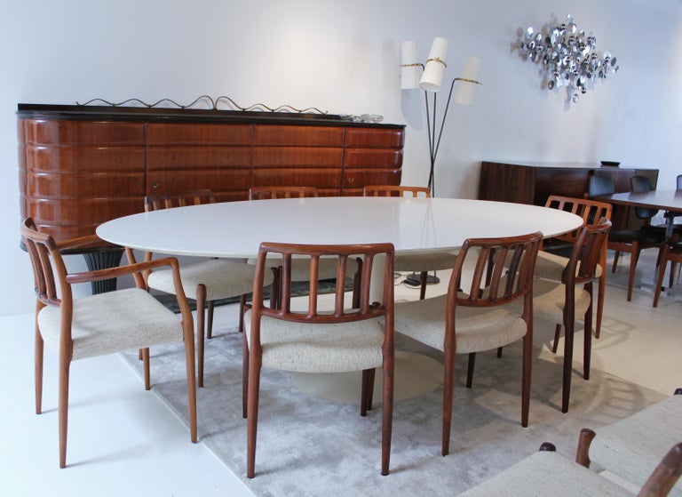 Vintage Elliptical Eero Saarinen Tulip Dining Table For Knoll At 1stdibs Mid Century Modern Vintage Elliptical Eero Saarinen Tulip Dining Table For Knoll