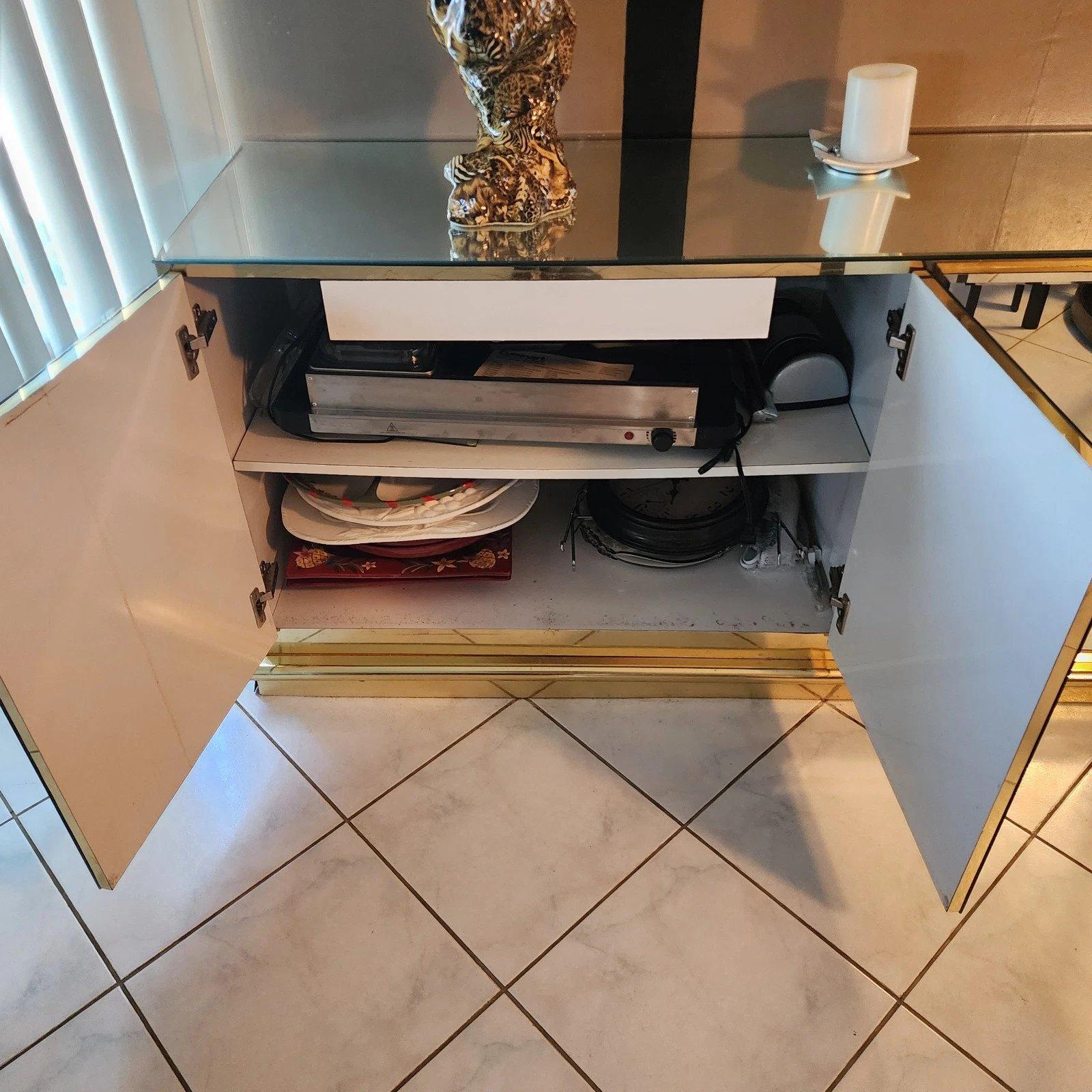 Vintage Ello Style Mirrored Buffet Sideboard For Sale 1