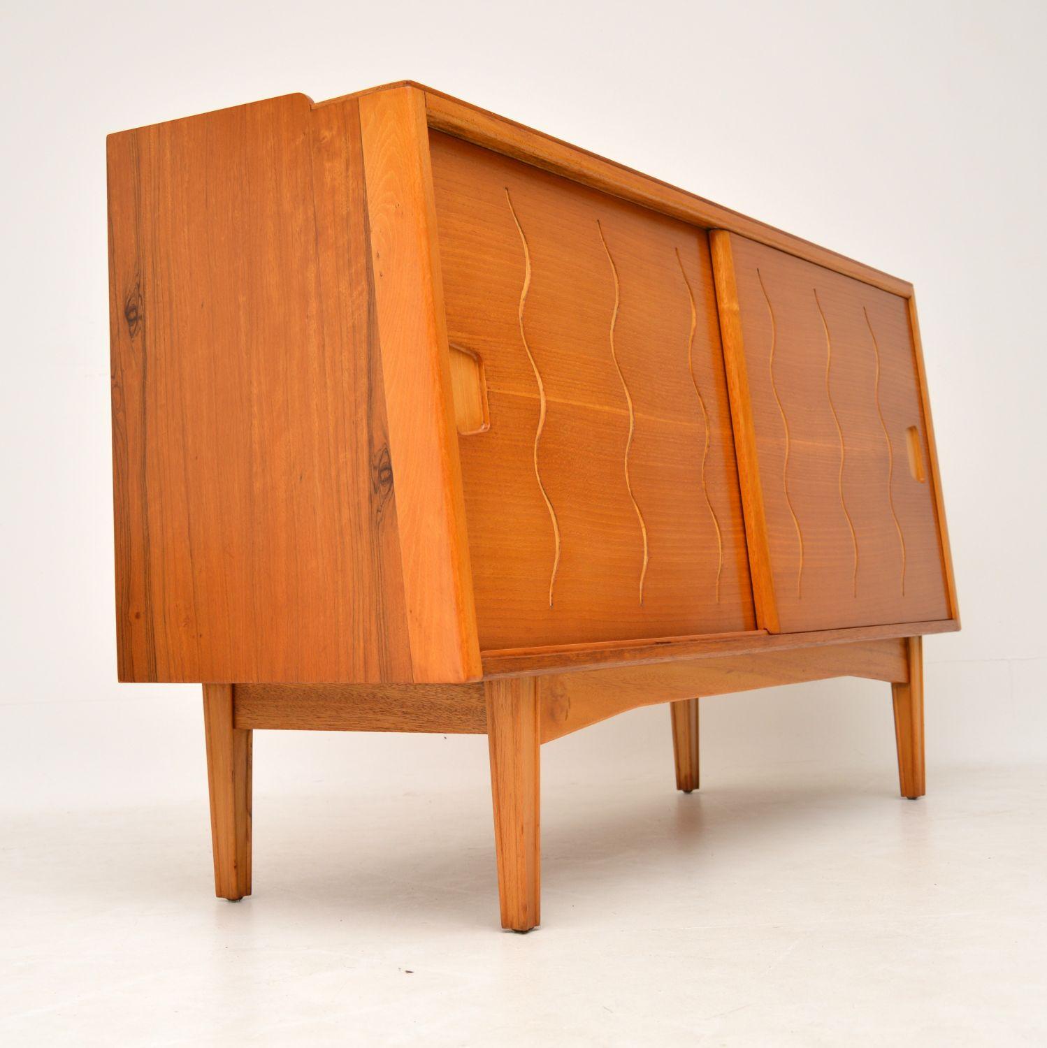 Mid-Century Modern Vintage Elm and Walnut Sideboard by Ian Audley for GW Evans For Sale