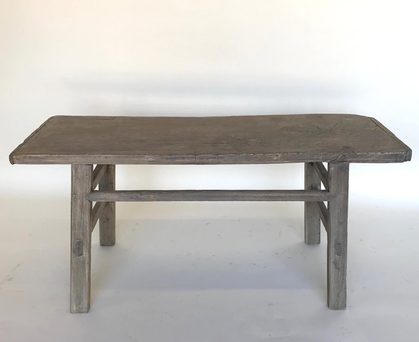 Rustic Vintage Elm Bench