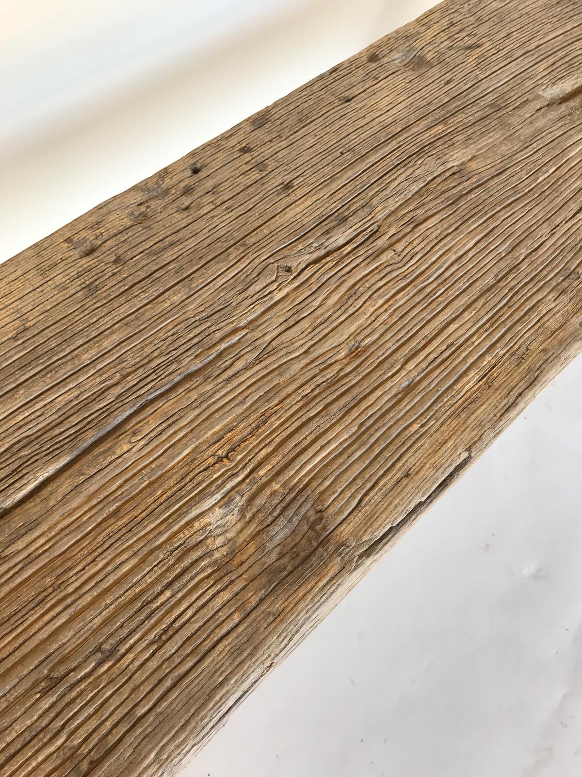 20th Century Vintage Elm Bench