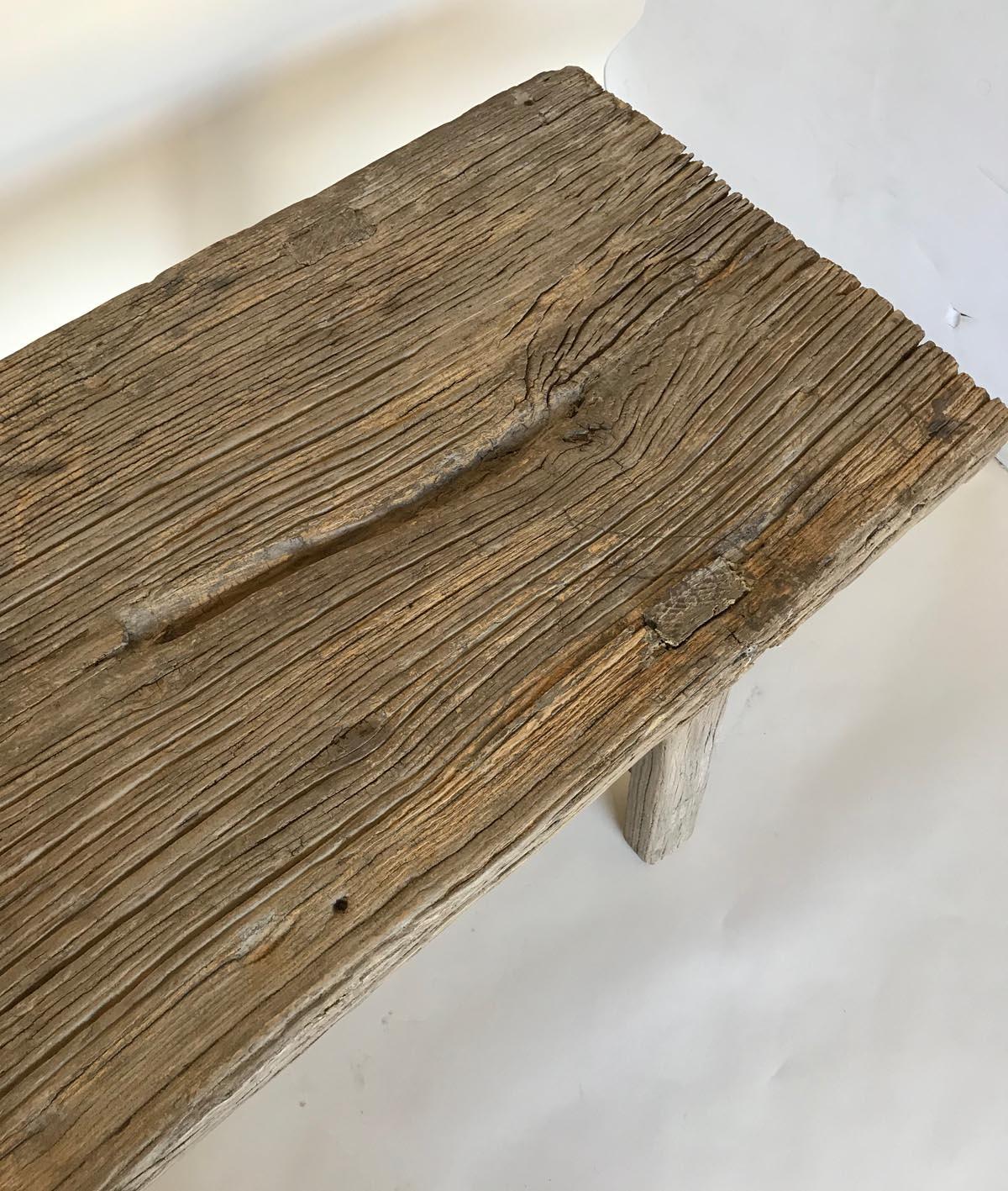 Vintage Elm Bench 1