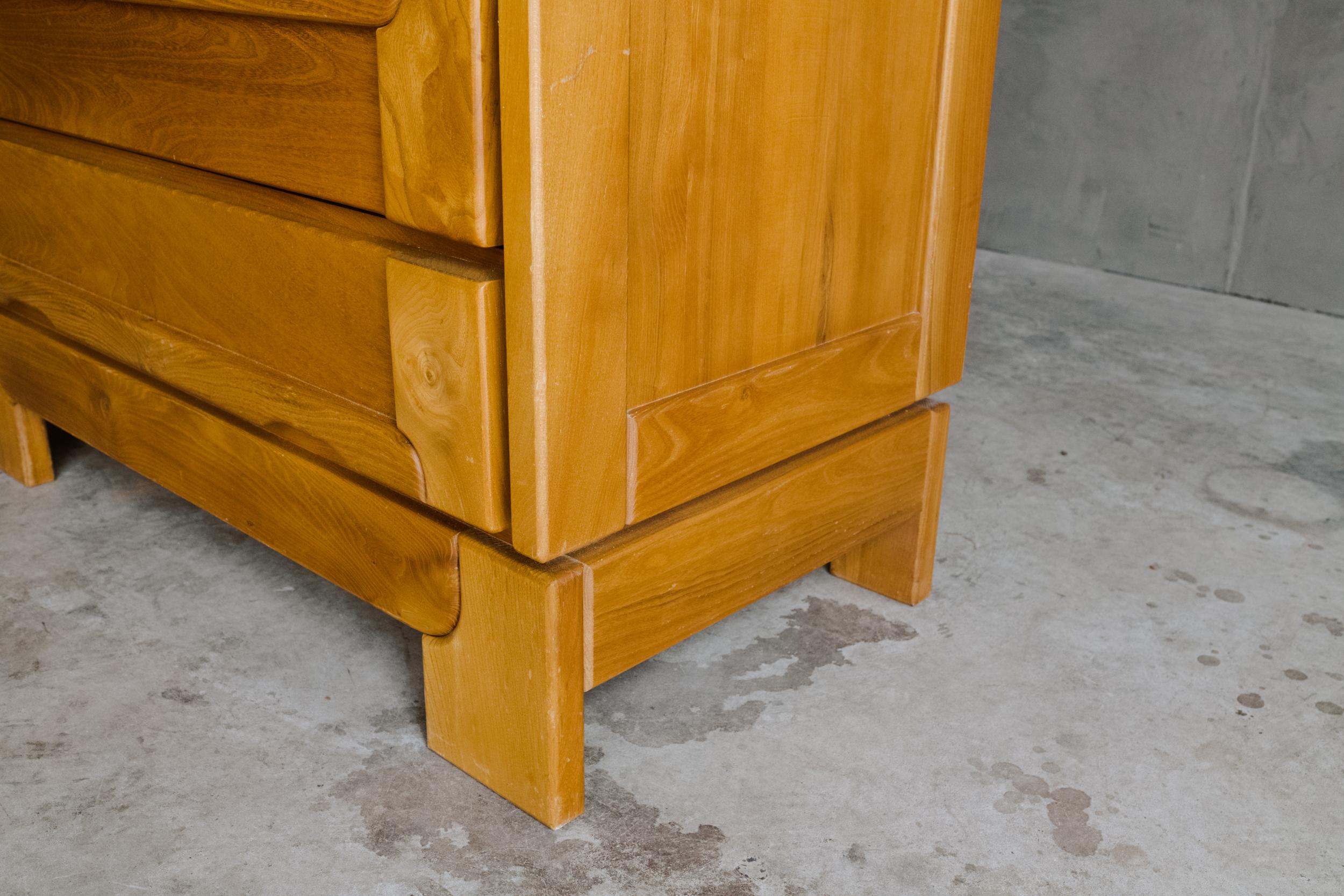 Vintage Elm Chest of Drawers from France, Circa 1960 1