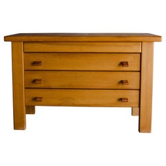 Vintage Elm Chest of Drawers from France, Circa 1960