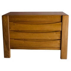 Vintage Elm Chest of Drawers from France, Circa 1960
