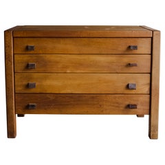 Vintage Elm Chest of Drawers from France, Circa 1960