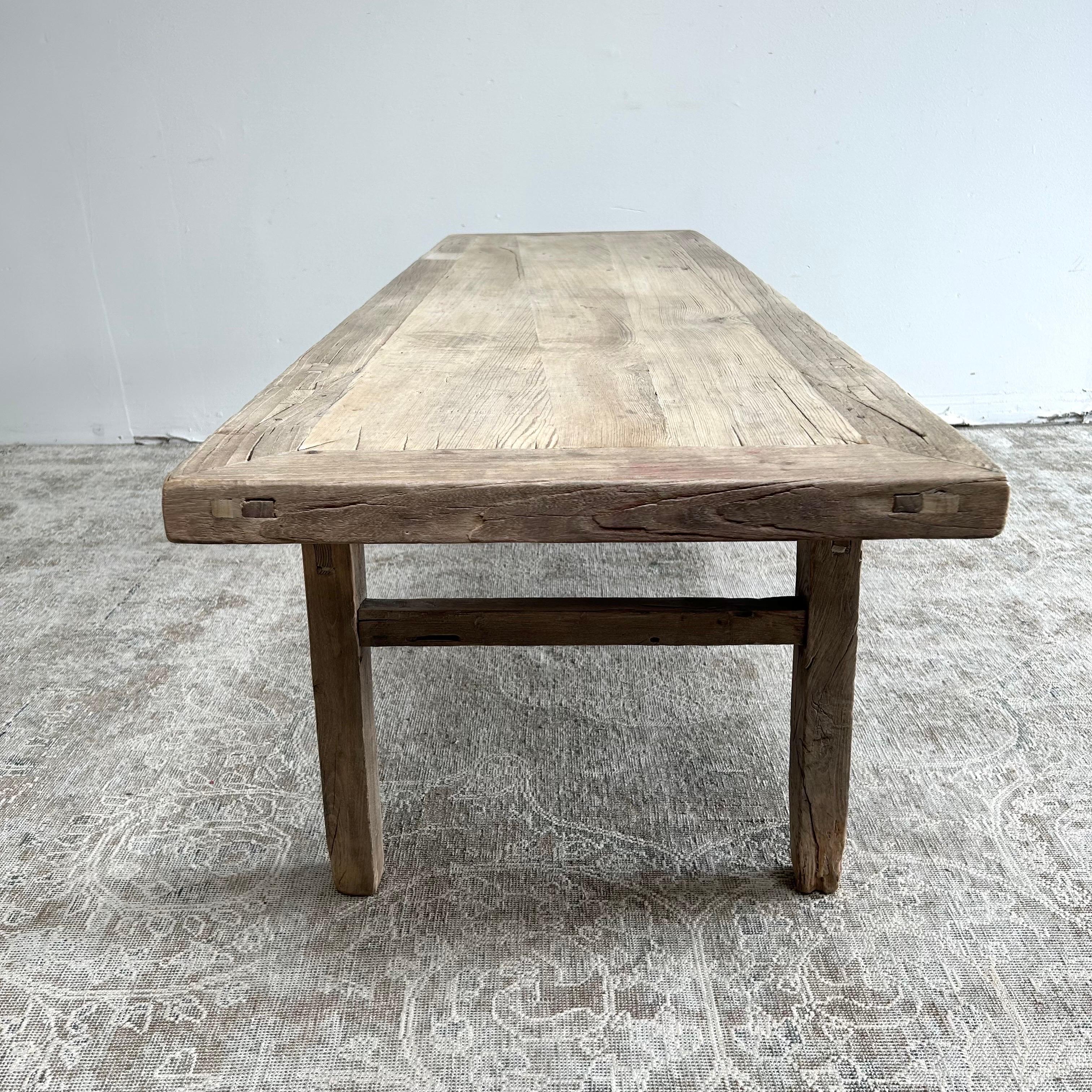 Vintage Elm Coffee Table For Sale 6