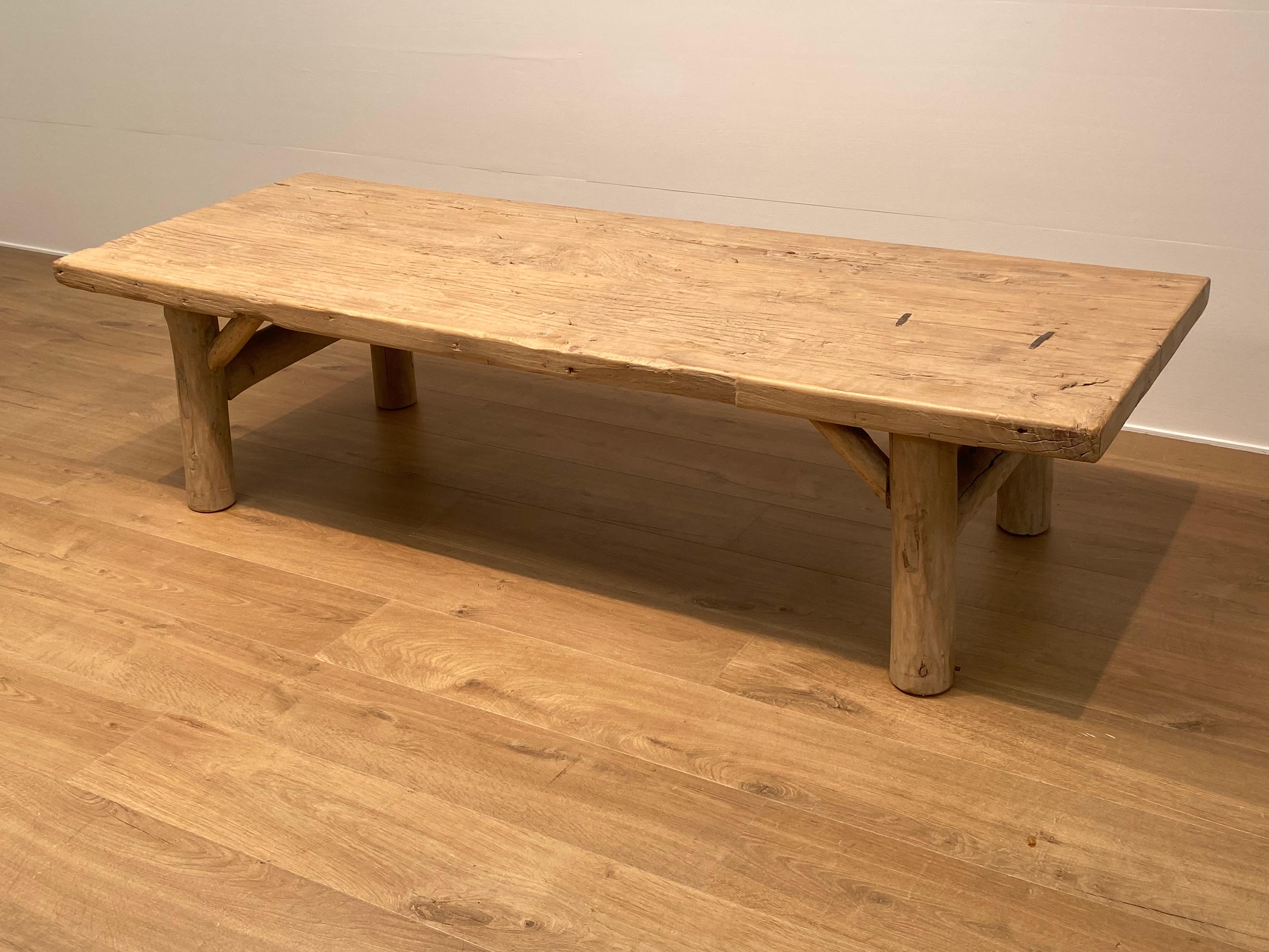 Vintage Elm Coffee Table For Sale 7