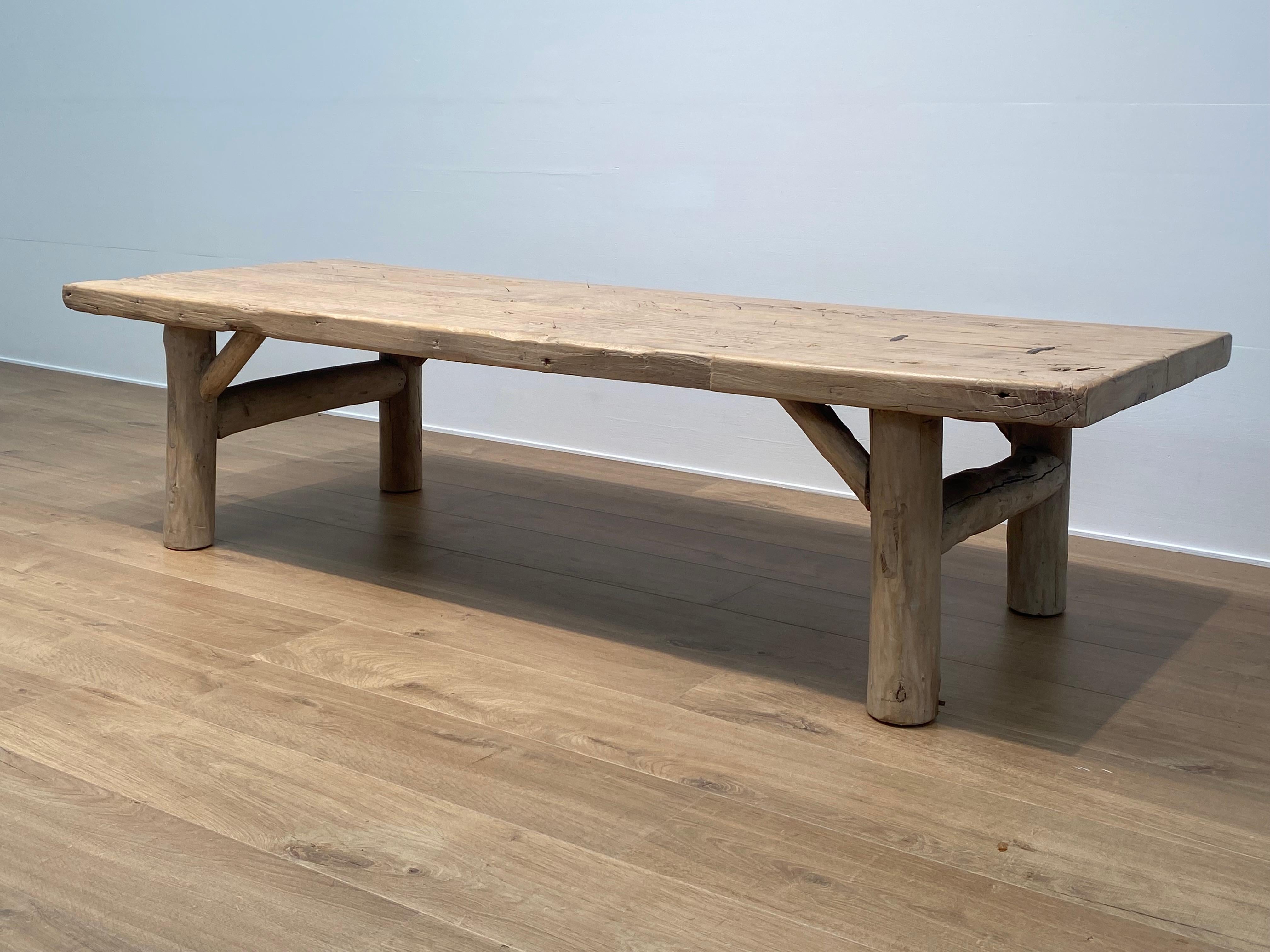Vintage Elm Coffee Table For Sale 8