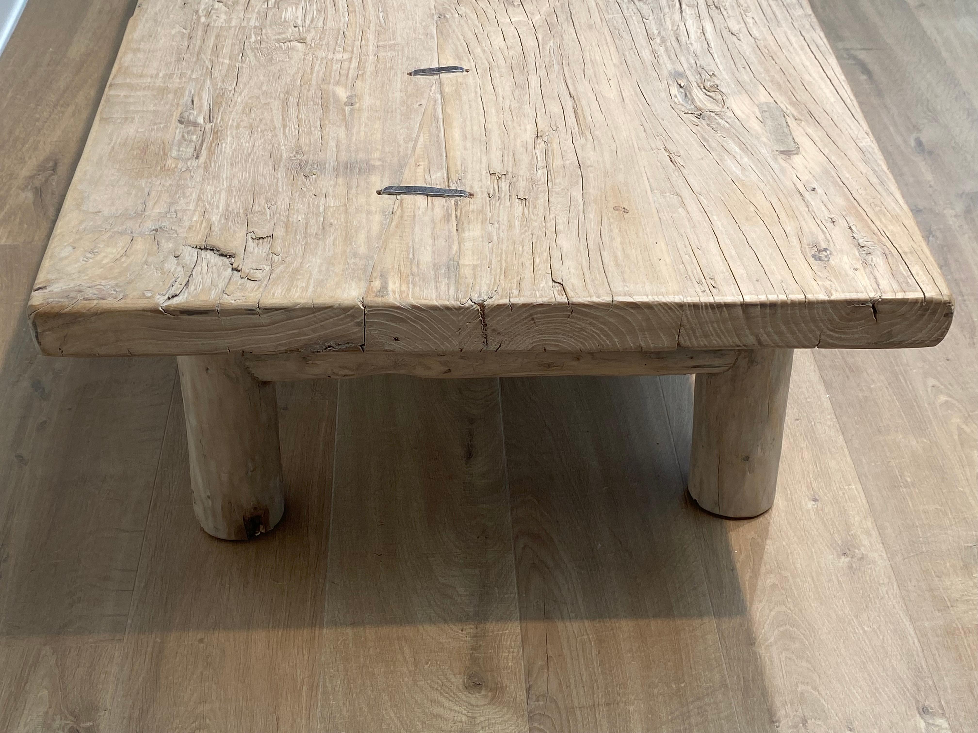 20th Century Vintage Elm Coffee Table For Sale