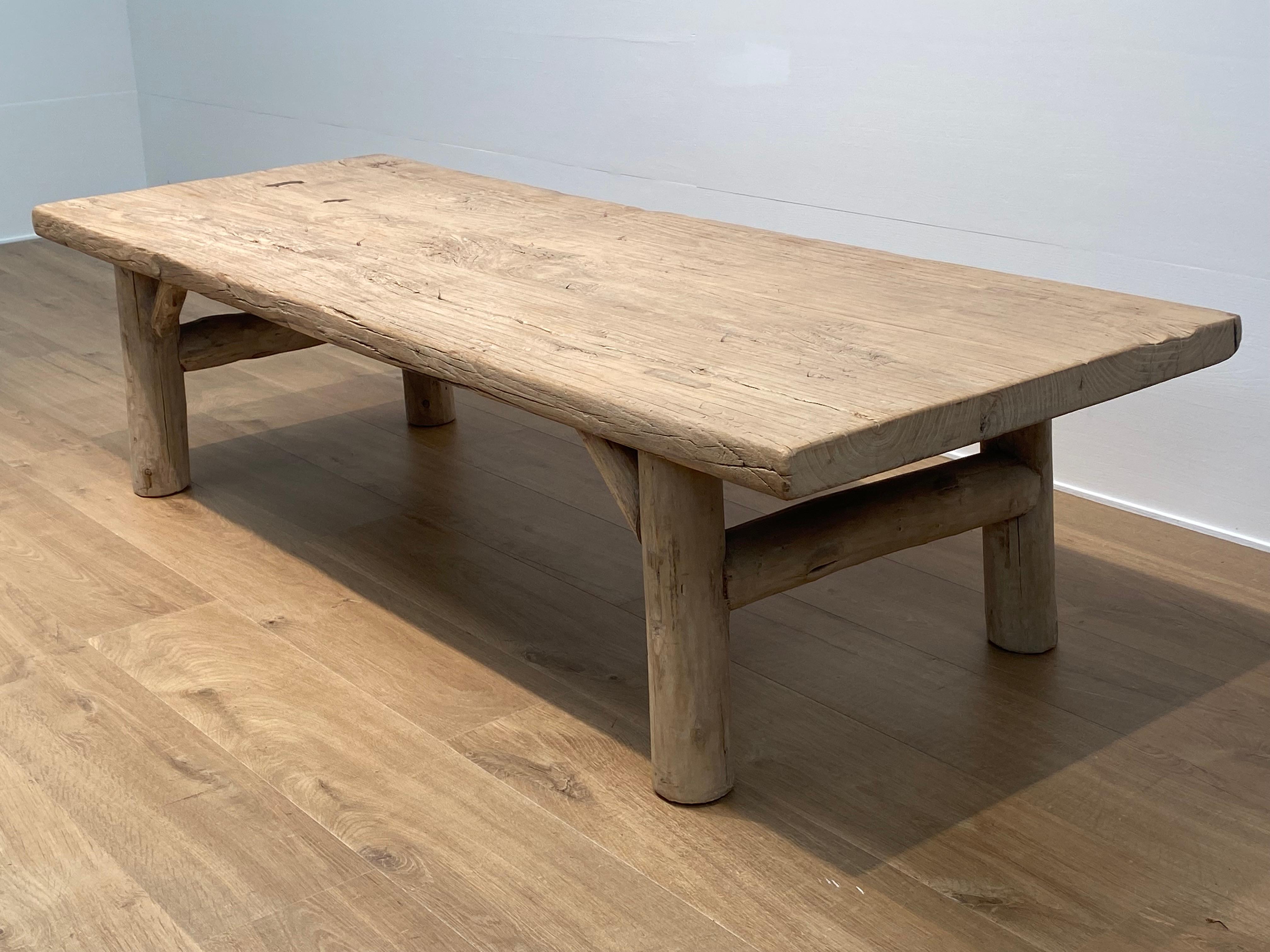Vintage Elm Coffee Table For Sale 3