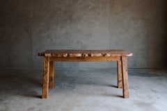 Vintage Elm Dining Table from France, Circa 1960