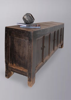 Vintage Elm Server Original Paint Patina