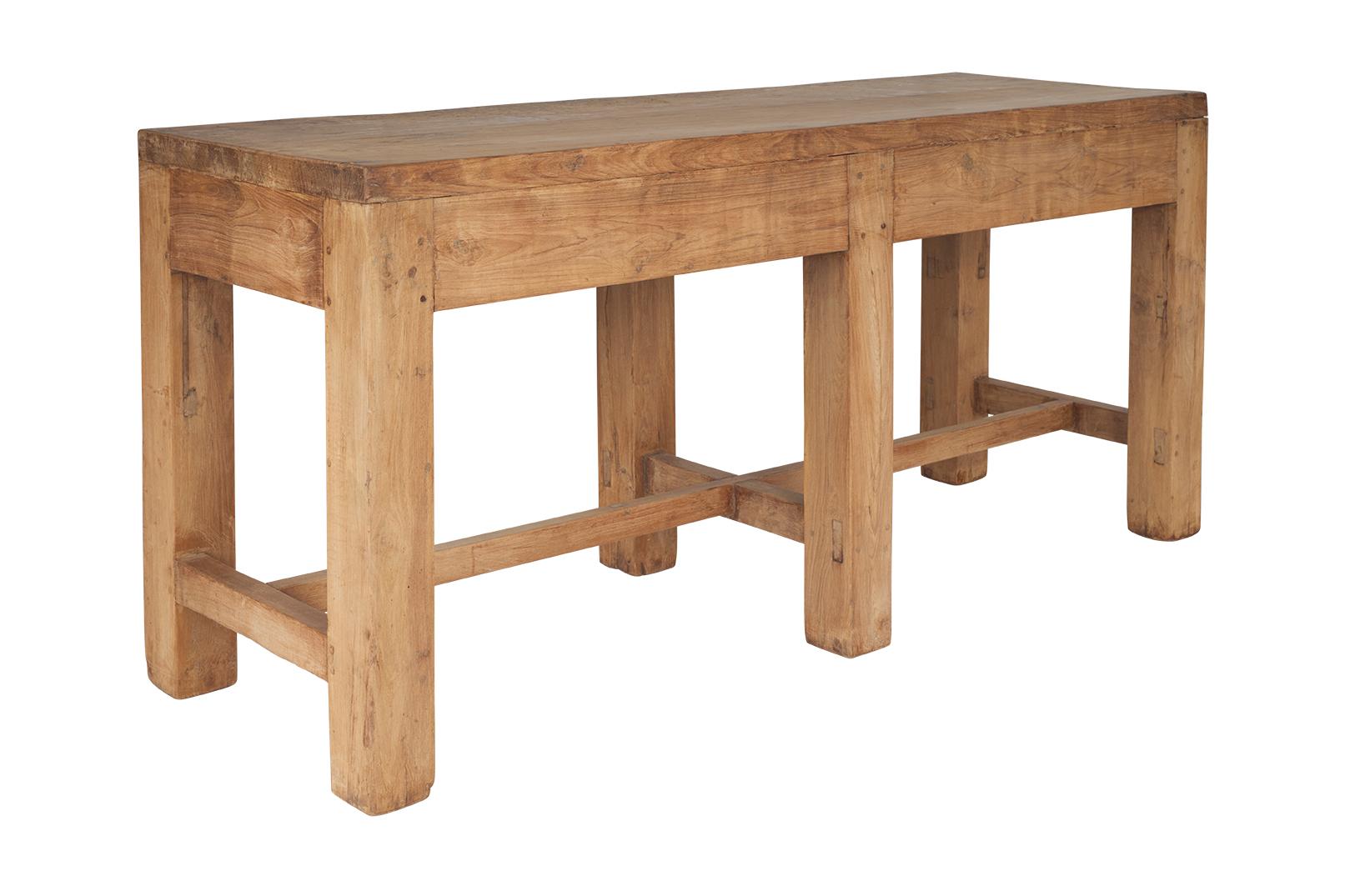 Vintage Ulme Laden Tisch (20. Jahrhundert) im Angebot