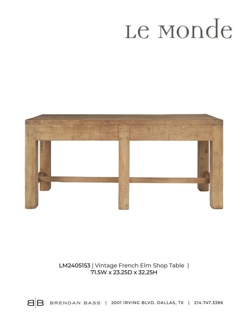 Vintage Ulme Laden Tisch im Angebot 2