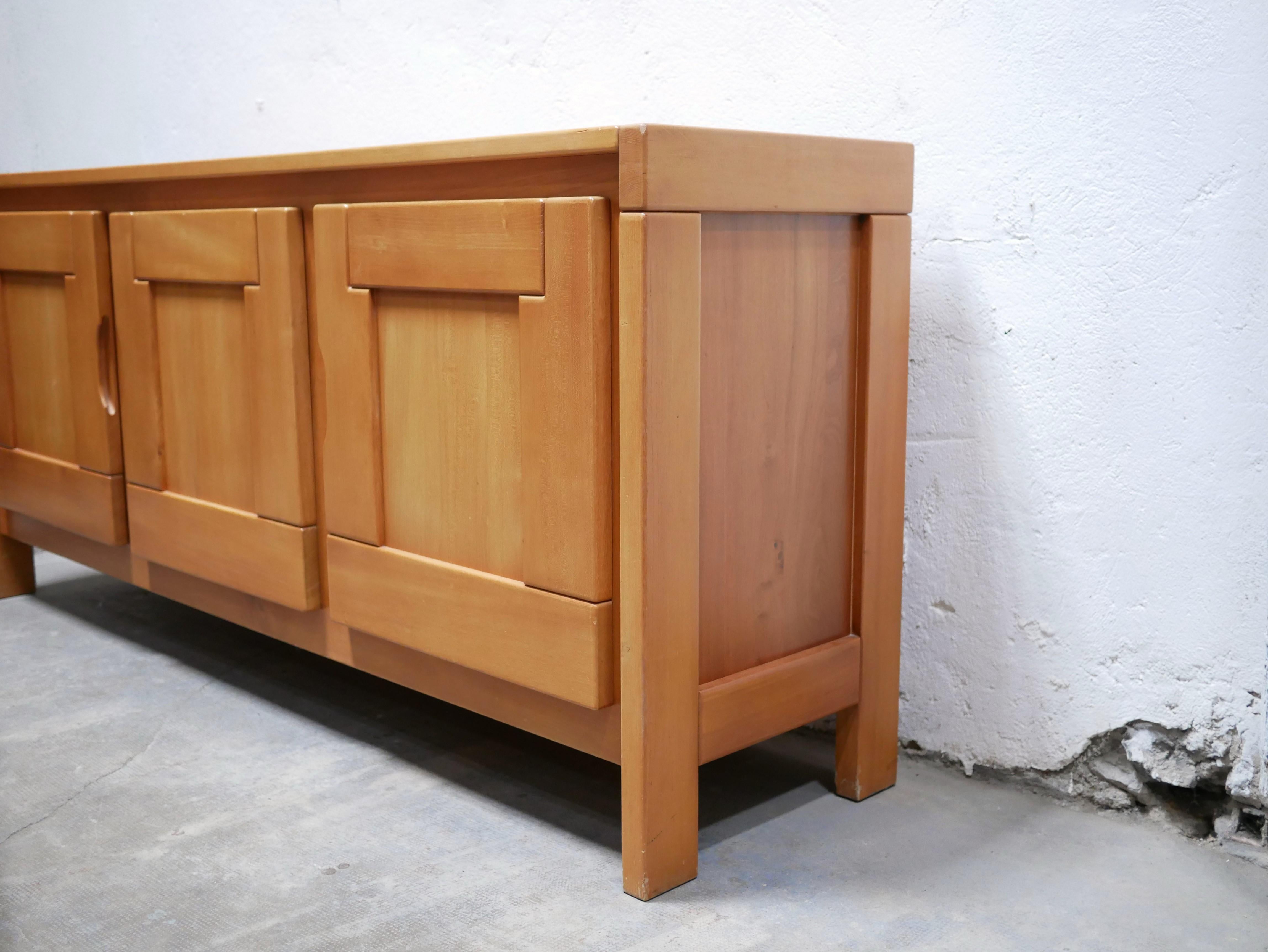 French Vintage elm sideboard by Maison Regain editions For Sale
