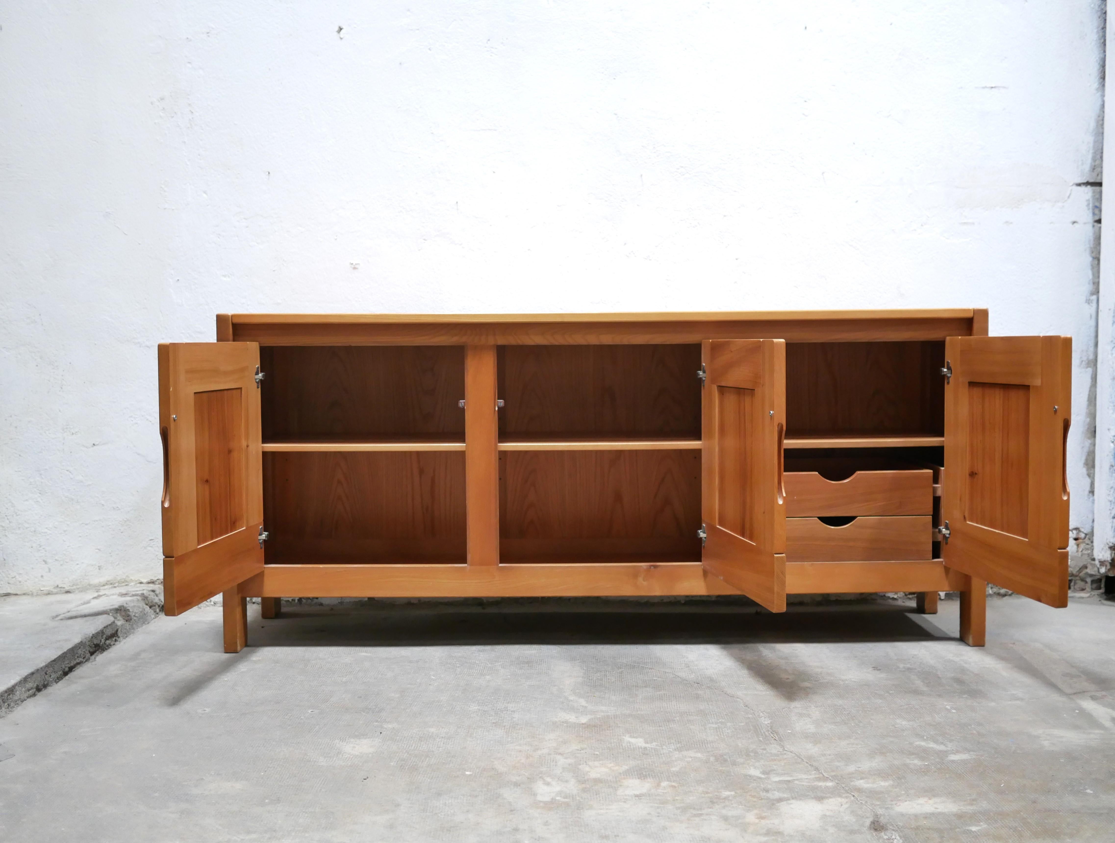 20th Century Vintage elm sideboard by Maison Regain editions For Sale