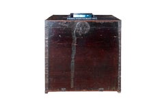 Vintage Elm Travel Trunk Circa 1900
