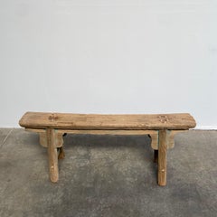 Banc mince en bois d'orme vintage de style asiatique