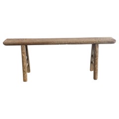 Vintage Elm Wood Bench