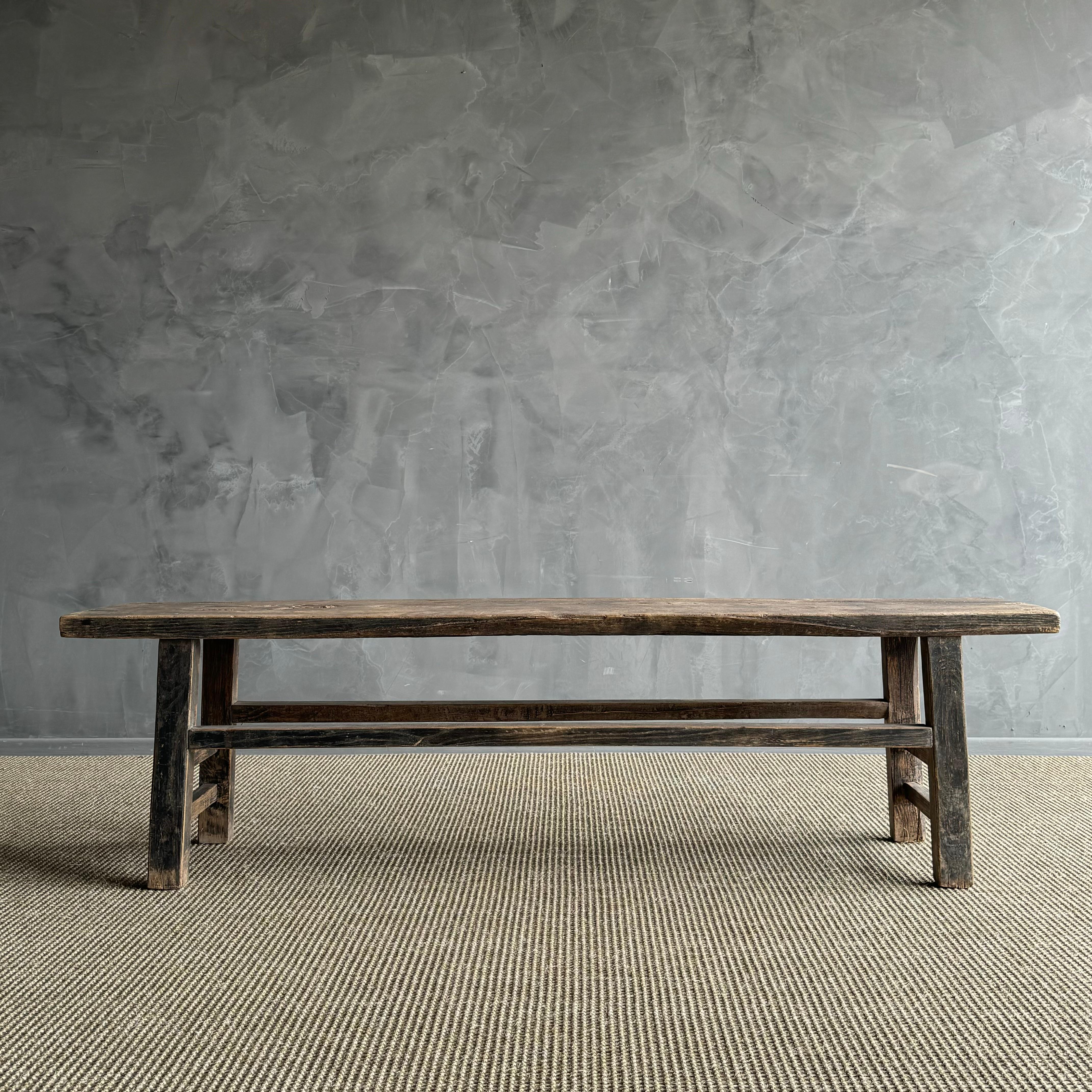 Vintage Ulme Holzbank oder Couchtisch (Organische Moderne) im Angebot