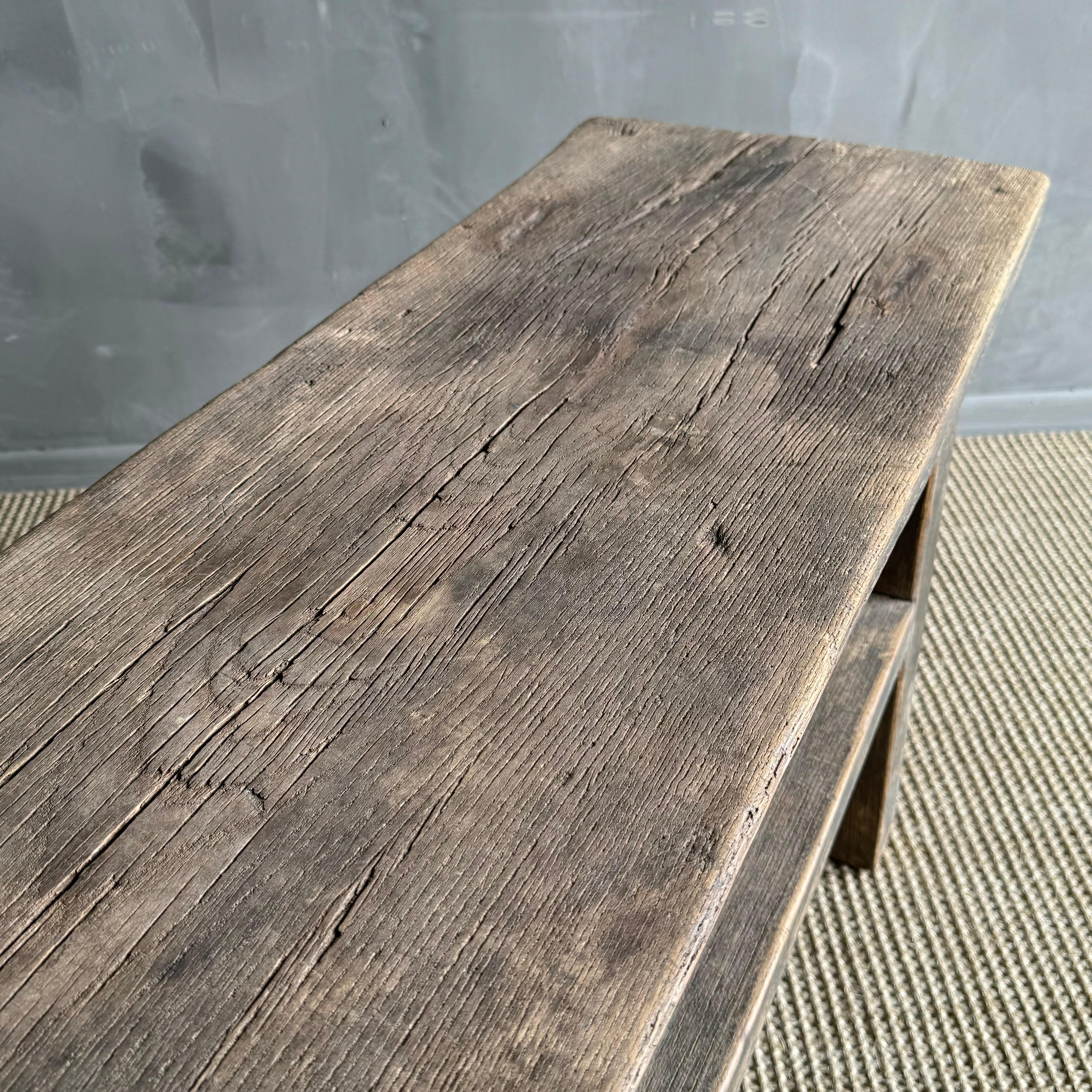 Vintage Ulme Holzbank oder Couchtisch (20. Jahrhundert) im Angebot
