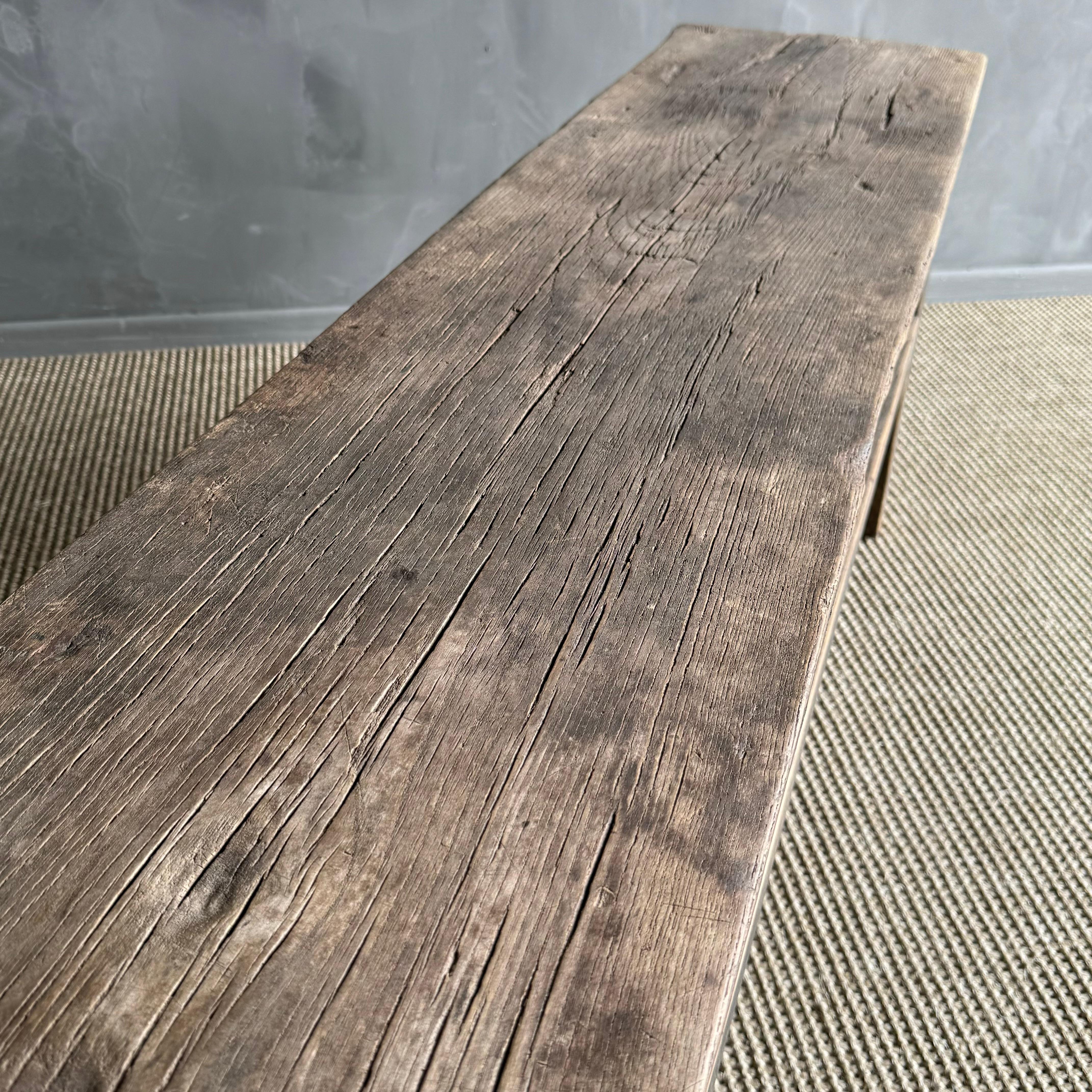 Vintage Ulme Holzbank oder Couchtisch (Ulmenholz) im Angebot