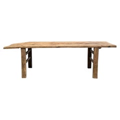 Vintage Elm Wood Bench or Table