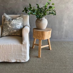 Table vintage style bloc de chope en bois d'orme