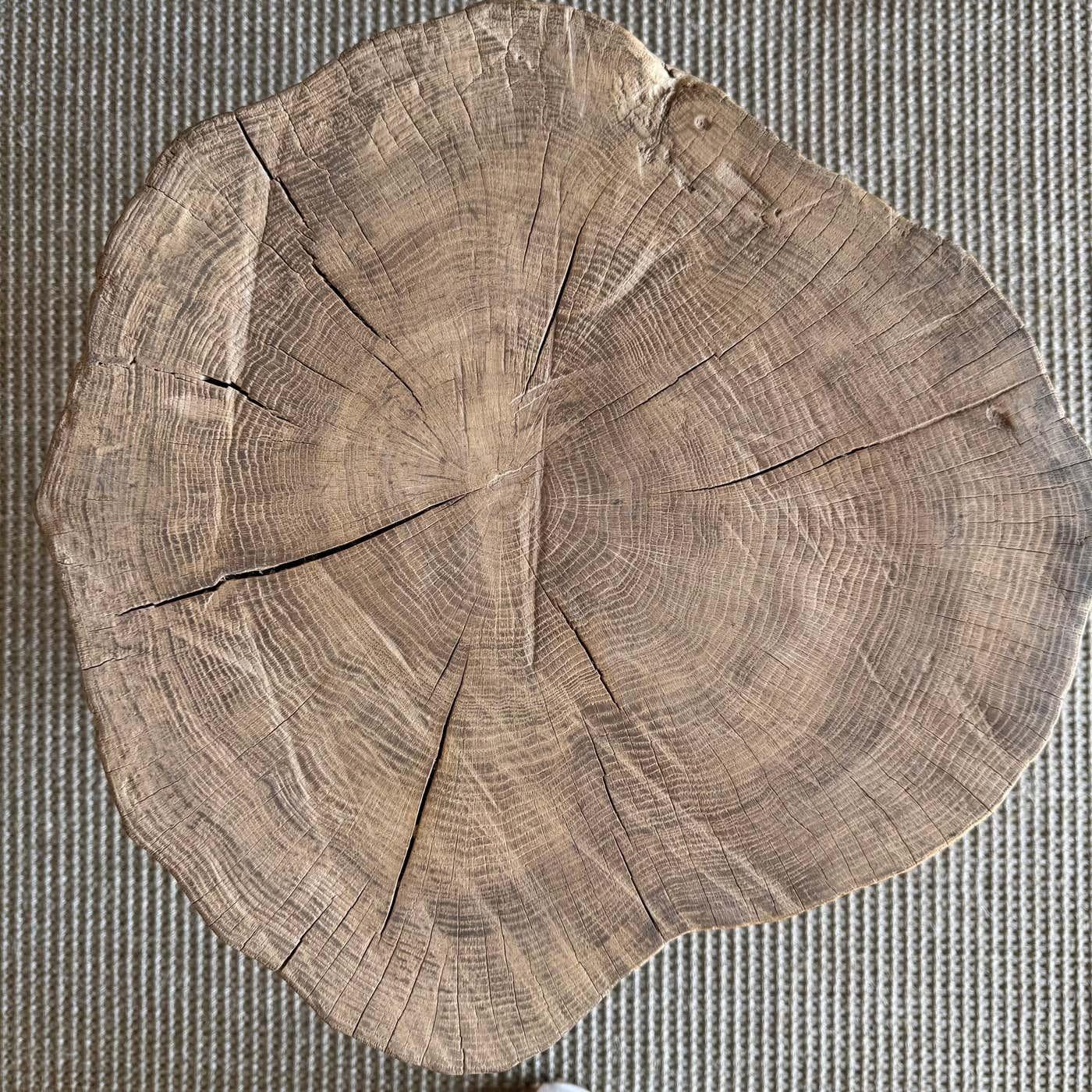Tavolo stile Chop Block in legno di olmo vintage 1