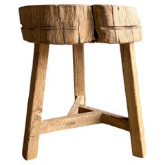 Tavolo Chop in legno di olmo vintage #2D9