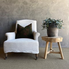 Vintage Elm Wood Chop Block Table
