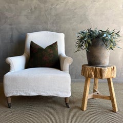 Vintage Elm Wood Chop Block Table