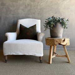 Vintage Elm Wood Chop Block Table